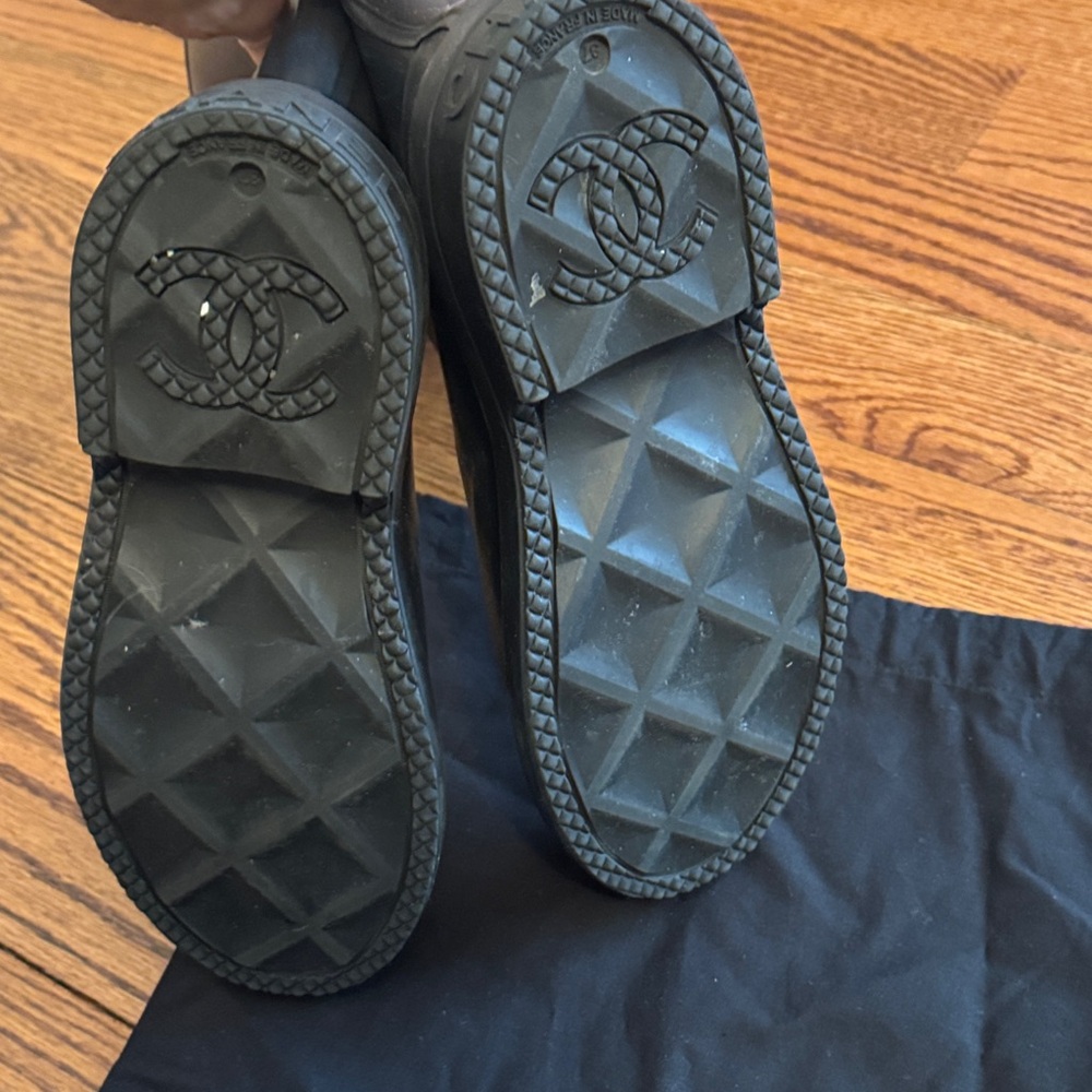 Authentic CHANEL Black Tall Rain Boots - Picture 7 of 10